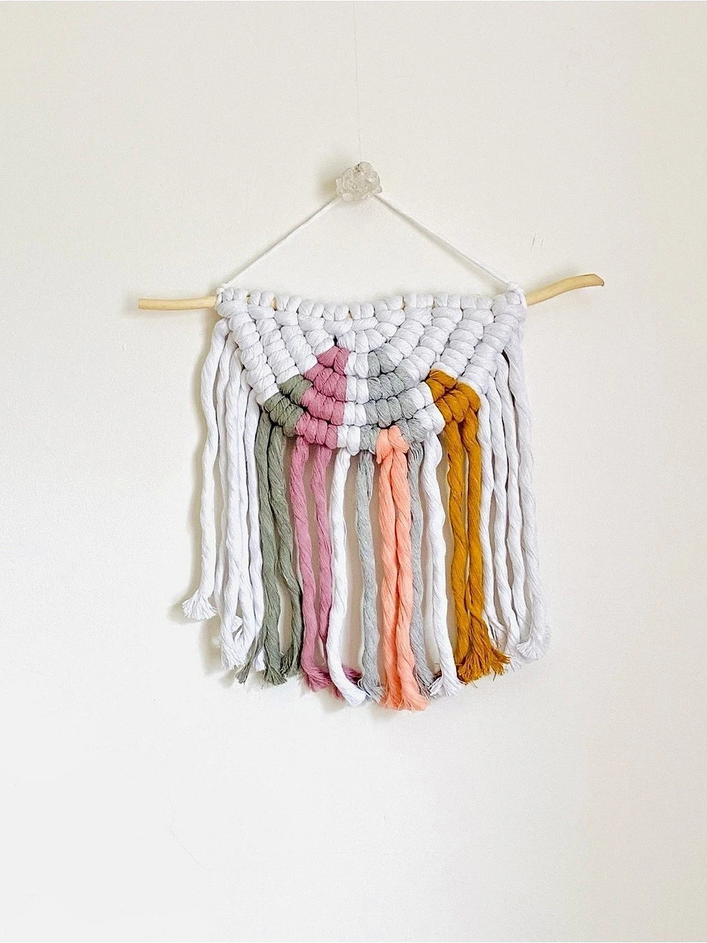 White Chunky Rainbow Macrame NEW
